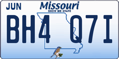 MO license plate BH4Q7I