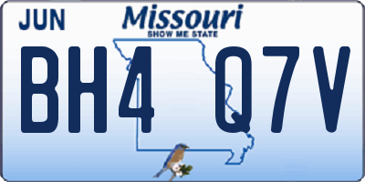 MO license plate BH4Q7V