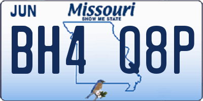 MO license plate BH4Q8P