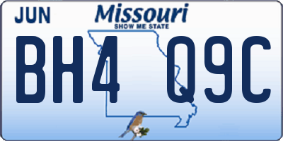MO license plate BH4Q9C