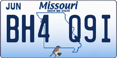 MO license plate BH4Q9I