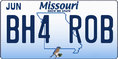 MO license plate BH4R0B