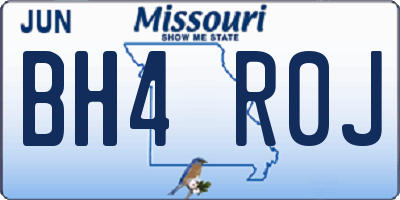 MO license plate BH4R0J