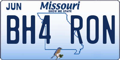 MO license plate BH4R0N