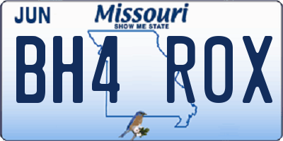MO license plate BH4R0X