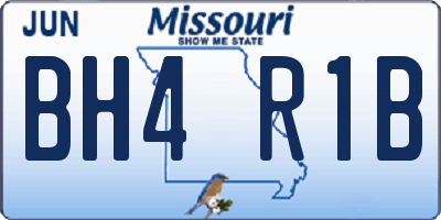 MO license plate BH4R1B