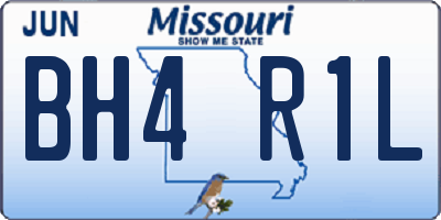 MO license plate BH4R1L
