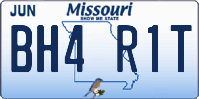MO license plate BH4R1T