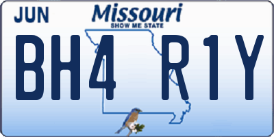 MO license plate BH4R1Y