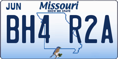 MO license plate BH4R2A