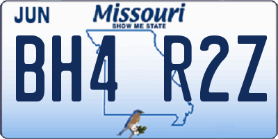 MO license plate BH4R2Z