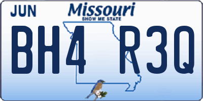 MO license plate BH4R3Q