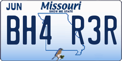 MO license plate BH4R3R