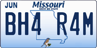 MO license plate BH4R4M
