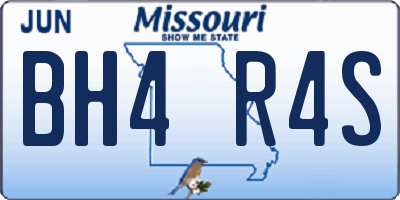 MO license plate BH4R4S