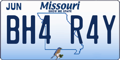 MO license plate BH4R4Y