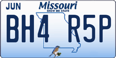 MO license plate BH4R5P