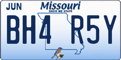 MO license plate BH4R5Y