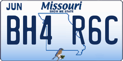 MO license plate BH4R6C