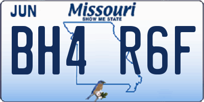 MO license plate BH4R6F