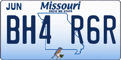 MO license plate BH4R6R