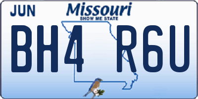 MO license plate BH4R6U