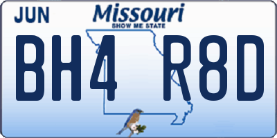 MO license plate BH4R8D