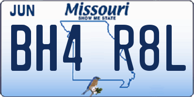 MO license plate BH4R8L