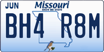 MO license plate BH4R8M