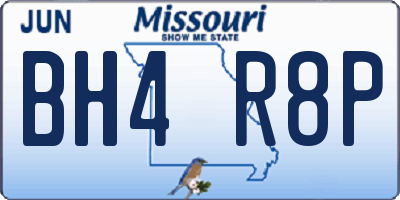 MO license plate BH4R8P