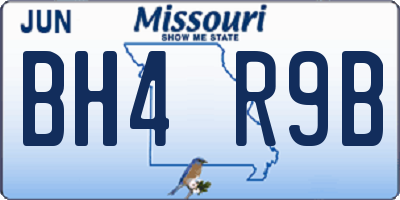 MO license plate BH4R9B