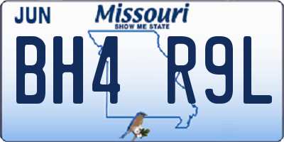 MO license plate BH4R9L