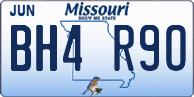 MO license plate BH4R9O