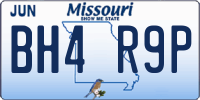MO license plate BH4R9P