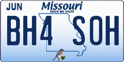 MO license plate BH4S0H