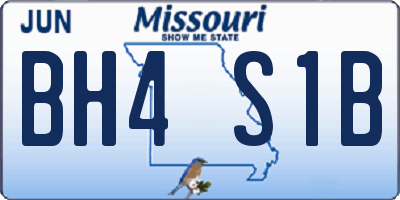 MO license plate BH4S1B