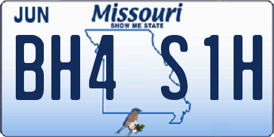 MO license plate BH4S1H