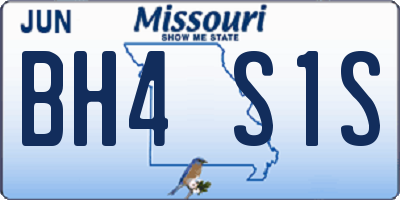 MO license plate BH4S1S