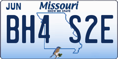 MO license plate BH4S2E
