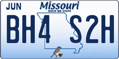 MO license plate BH4S2H