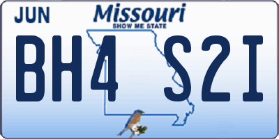 MO license plate BH4S2I