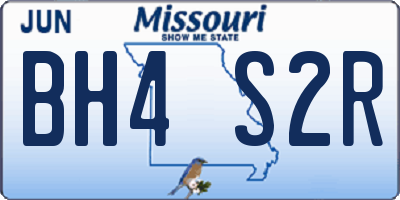 MO license plate BH4S2R