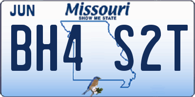 MO license plate BH4S2T