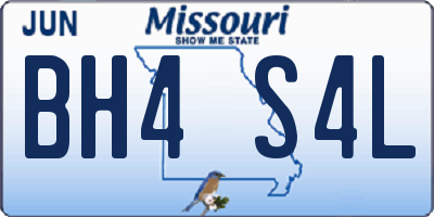 MO license plate BH4S4L