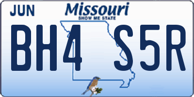 MO license plate BH4S5R
