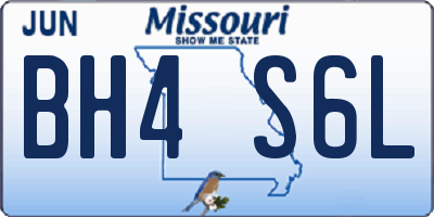 MO license plate BH4S6L
