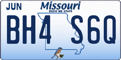 MO license plate BH4S6Q