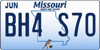 MO license plate BH4S7O