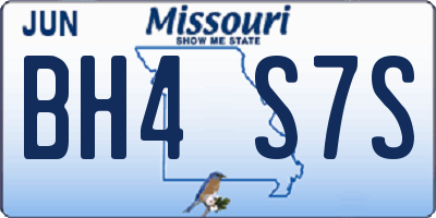 MO license plate BH4S7S