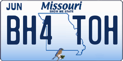 MO license plate BH4T0H